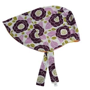 UB2 Urban Bonnet Sunhat Vintage Floral XL Girl Big Kid Retro Reversible